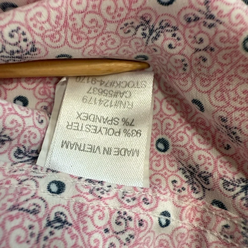 Johnston Murphy Performance S/S Shirt Geometric Design M Excellent Condition - Picture 4 of 14